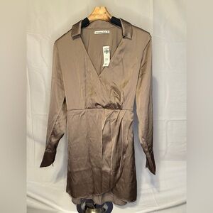Abercrombie & Fitch Brown Wrap Dress